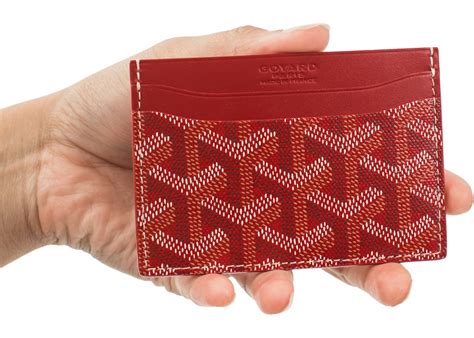 goyard card holder red price|authentic goyard card holder.